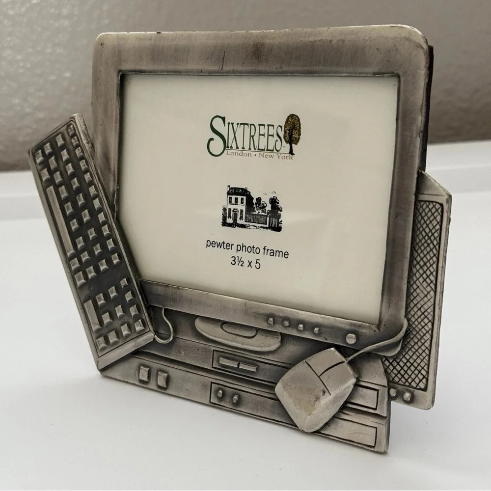 Six Trees Computer Screen Keyboard Pewter Photo Frame